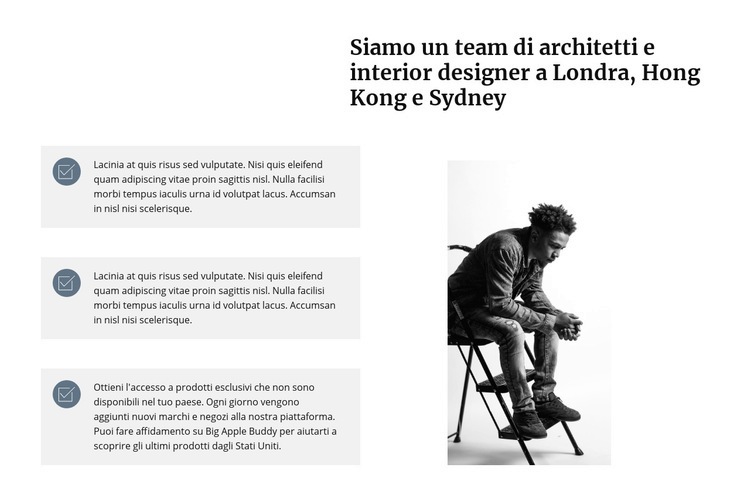 Un team di architetti Mockup del sito web