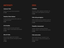 Modello HTML5 Multiuso Per Scopri Le Voci Di Menu Classiche E Nuove