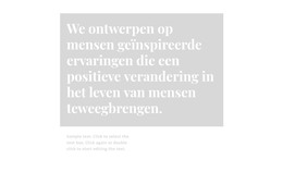 Rubriek Met Achtergrond En Tekst - Responsieve Website