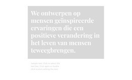 Rubriek Met Achtergrond En Tekst - Eenvoudig Website-Ontwerp