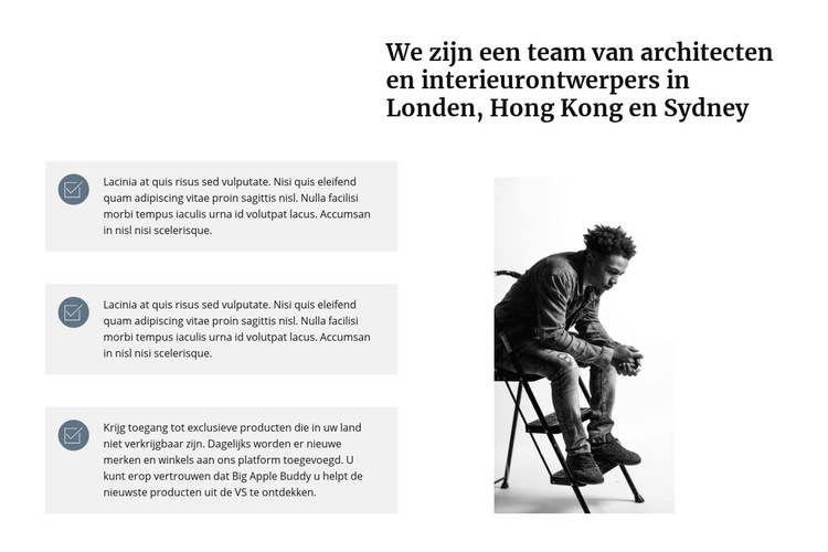 Een team van architecten Website sjabloon