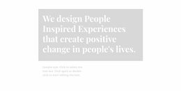 Heading With Background And Text - Personal Website Templates