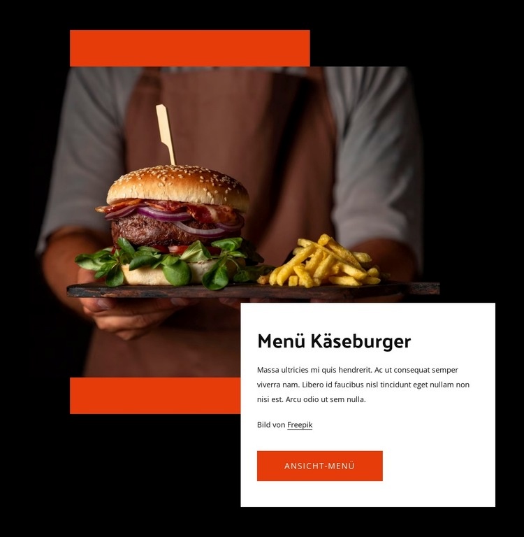 Käseburger HTML5-Vorlage