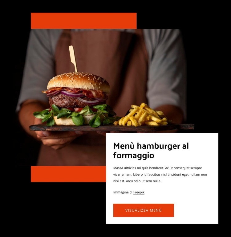 Hamburger al formaggio Costruttore di siti web HTML