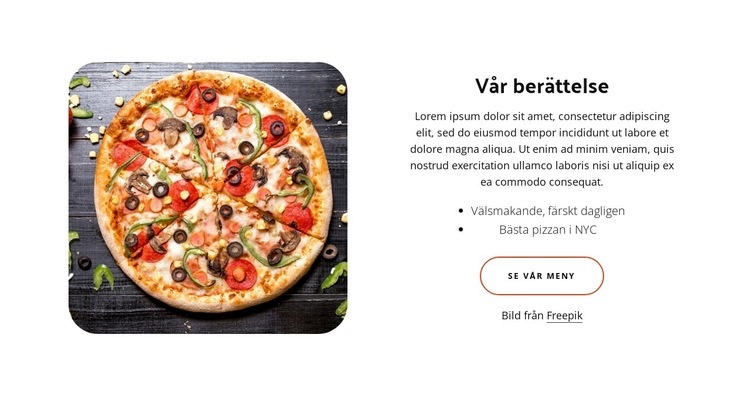 Den bästa pizzerian CSS -mall