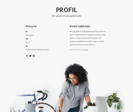 Web Tasarımcısı Profili - HTML Sayfası Şablonu