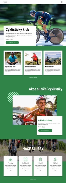 Vítejte V Cyklistickém Klubu – Šablona Webové Stránky HTML