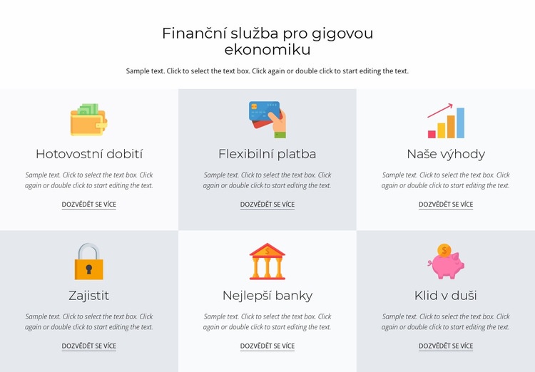 Finanční služby pro vás Šablona HTML