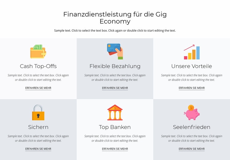 Finanzdienstleistungen für Sie HTML Website Builder