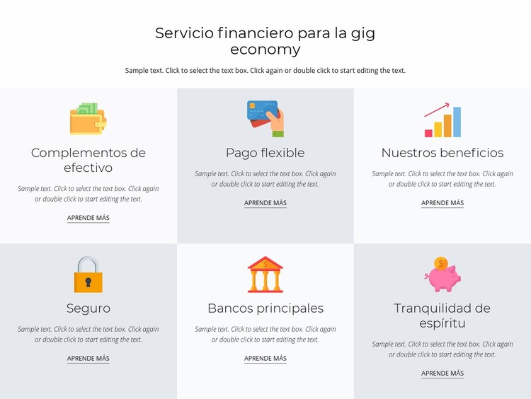 Servicios financieros para ti Diseño de páginas web