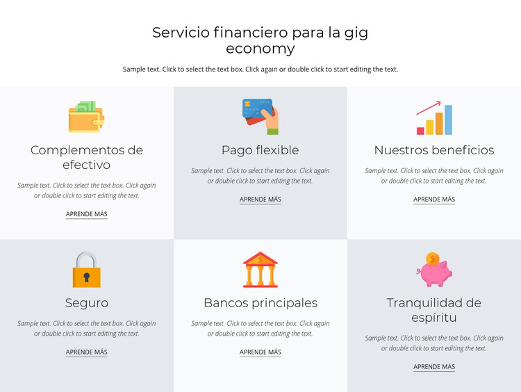 Servicios financieros para ti Plantilla HTML