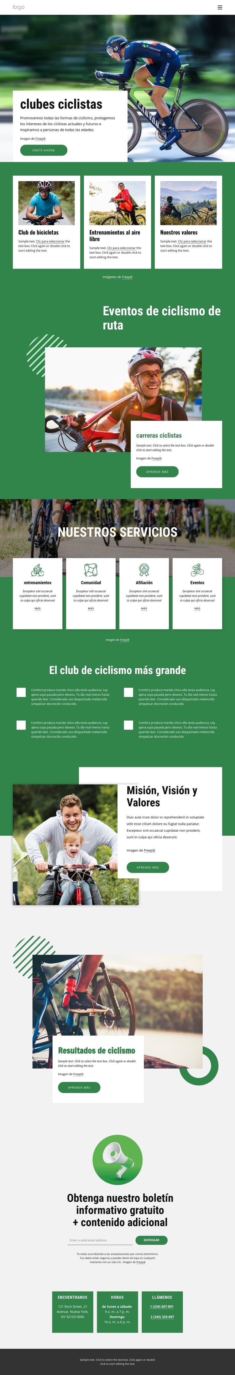 Bienvenido al club ciclista Plantilla HTML5