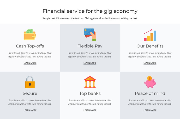 Financial services for you HTML Template