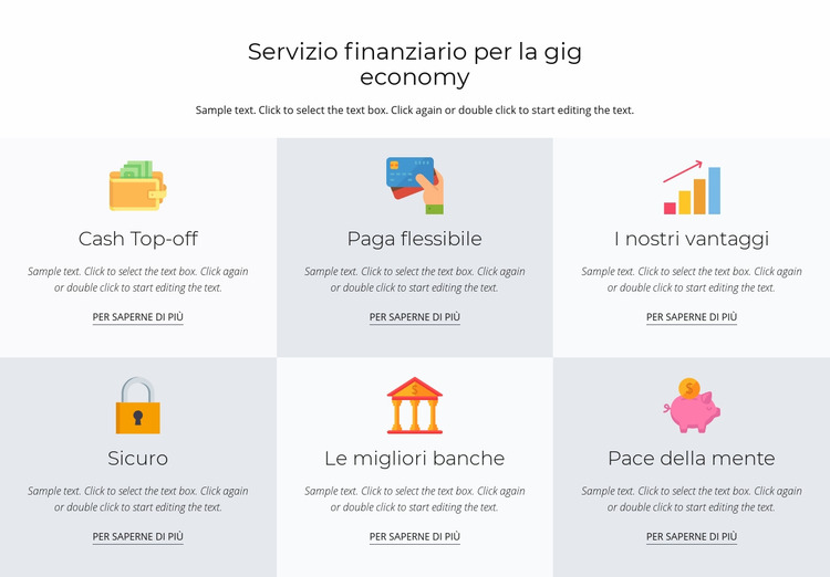 Servizi finanziari per te Modello Joomla