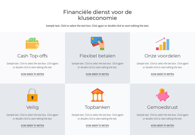 Financiële diensten voor jou HTML-sjabloon