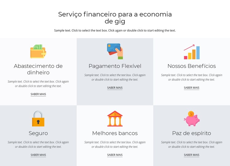 Serviços financeiros para você Template CSS