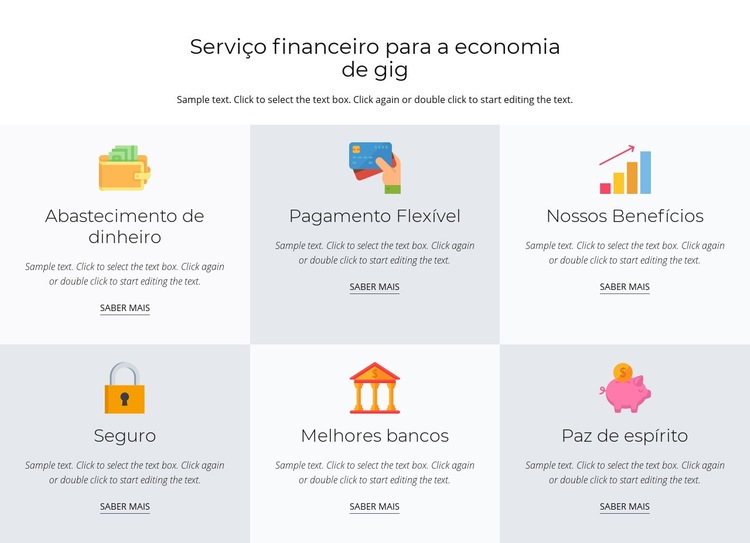 Serviços financeiros para você Modelo HTML5