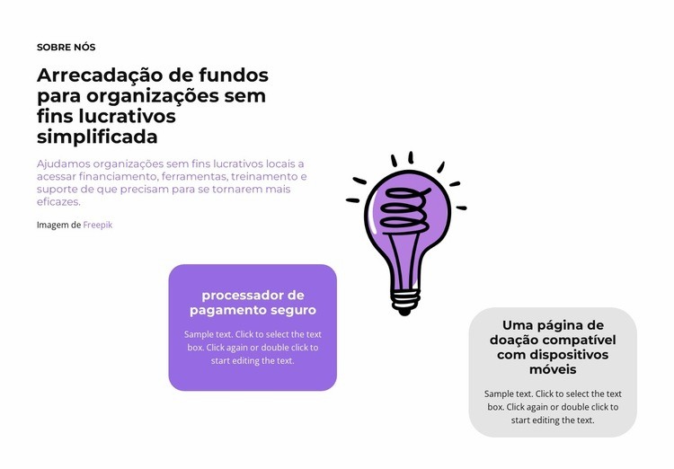 Serviços financeiros Landing Page