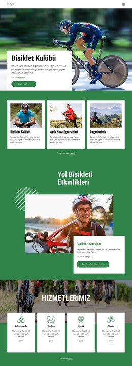 Bisiklet Kulübüne Hoş Geldiniz - HTML Web Sayfası Şablonu