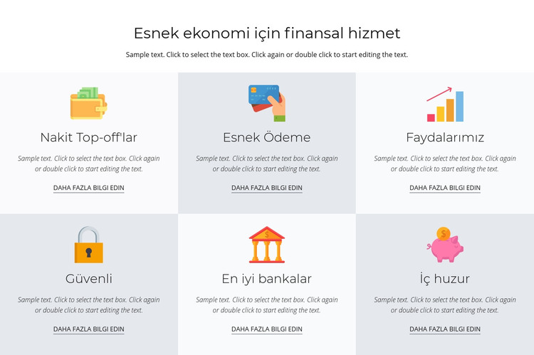 Sizin için finansal hizmetler HTML Şablonu