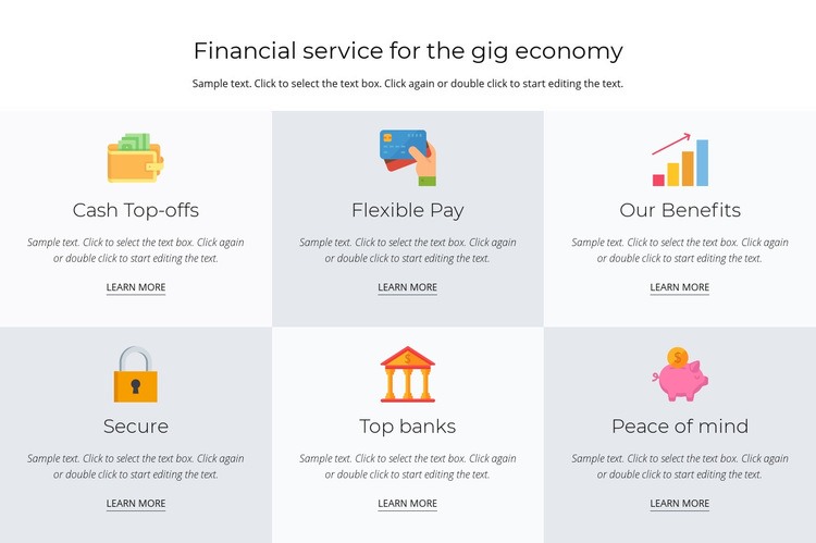 Financial services for you Web Page Design