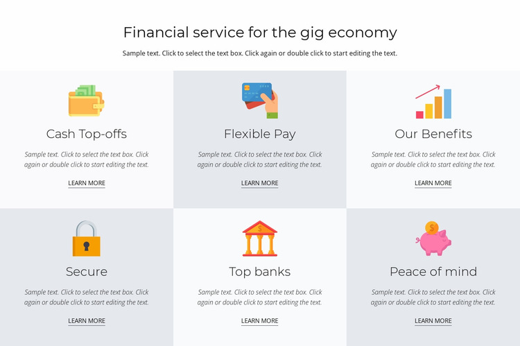 Financial services for you Website Builder Templates