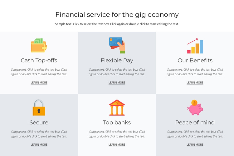 Financial services for you Website Builder Software