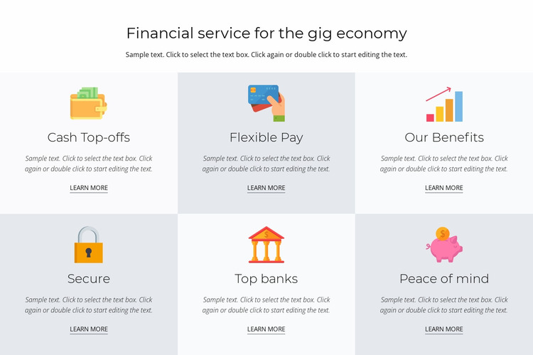 Financial services for you Website Mockup