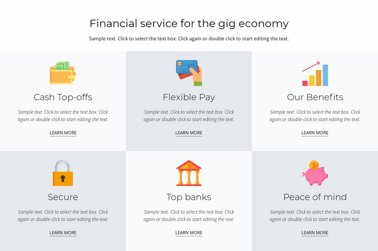 Financial services for you Landing Page