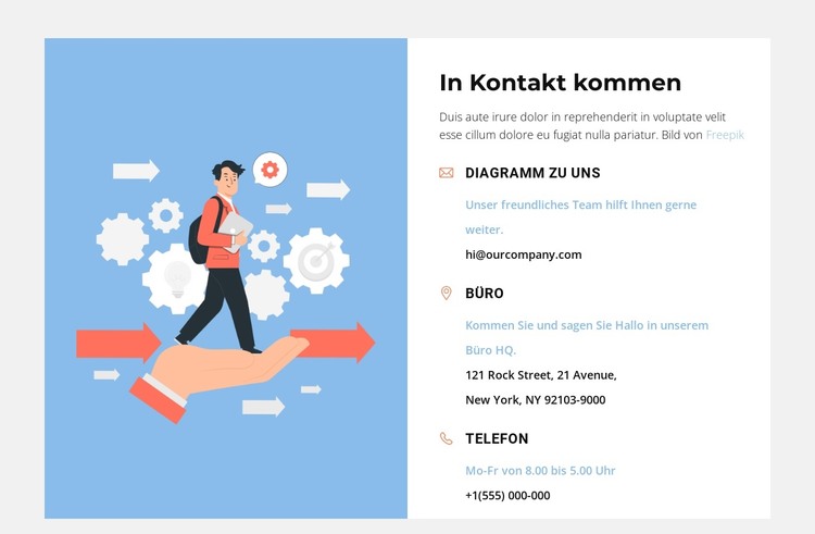 Kontakte hochladen und segmentieren HTML-Vorlage