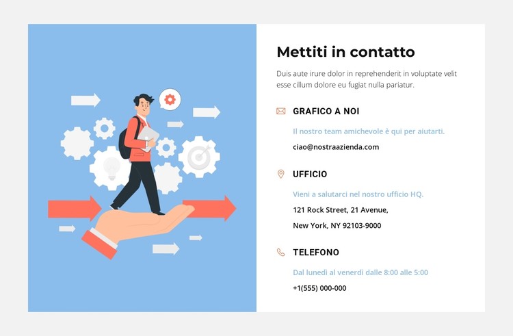 Carica e segmenta i contatti Modello CSS