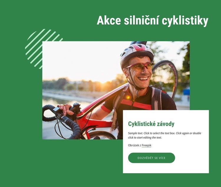 Cyklistické akce pro jezdce všech úrovní Šablona webové stránky