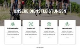 Dienstleistungen Des Radsportvereins Reaktionsschnelle Vorlagen