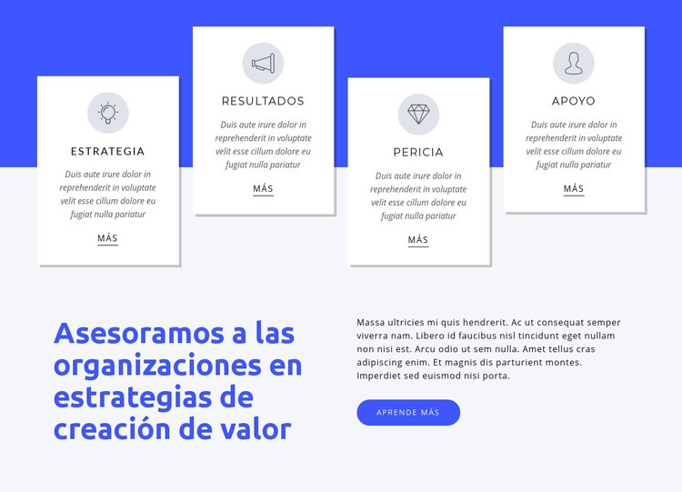 Ayudamos a organizaciones globales Creador de sitios web HTML