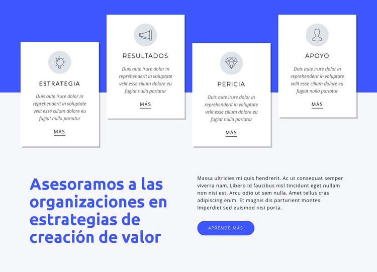 Ayudamos a organizaciones globales Página de destino