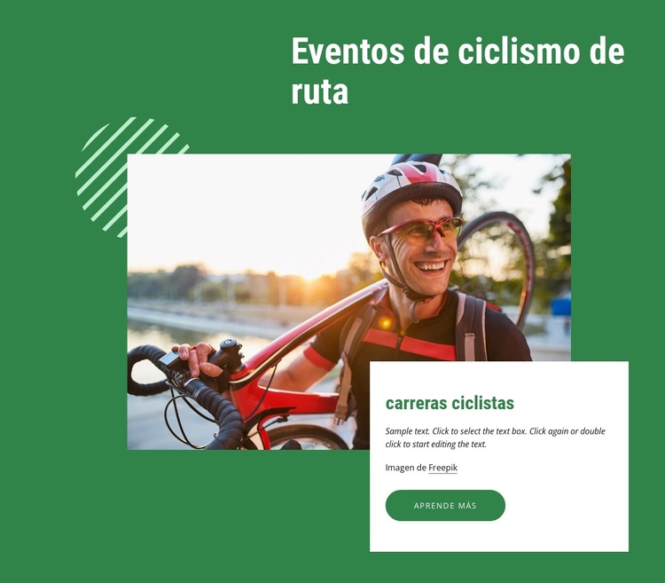 Eventos ciclistas para ciclistas de todos los niveles. Tema de WordPress