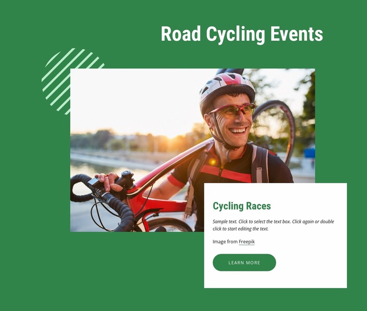 Cycling events for riders of all levels Html Website Builder
