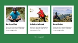 A Helyi Kerékpáros Klub - Reszponzív Weboldal Tervezés