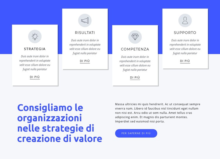 Aiutiamo le organizzazioni globali Modello CSS