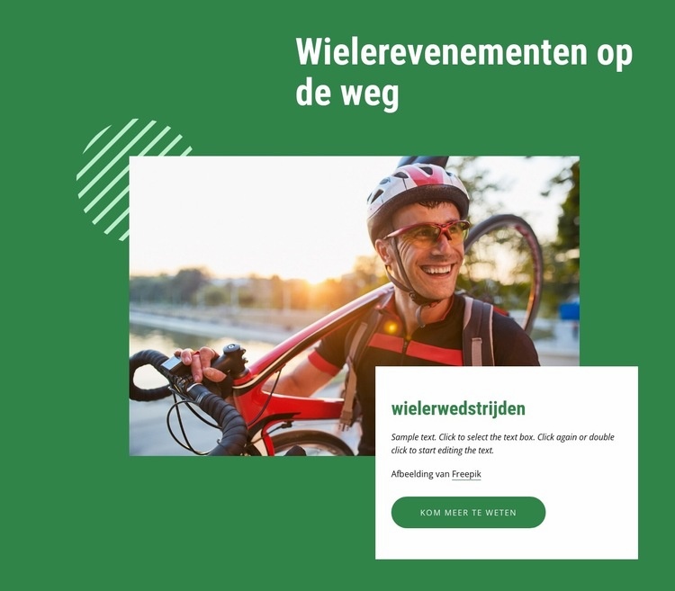 Fietsevenementen voor renners van elk niveau Sjabloon voor één pagina