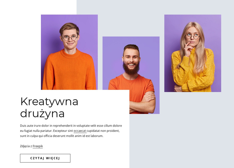 Kreatywny i efektywny zespół Motyw WordPress