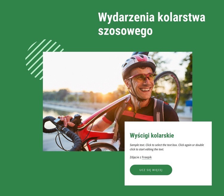 Imprezy kolarskie dla kolarzy na każdym poziomie Wstęp