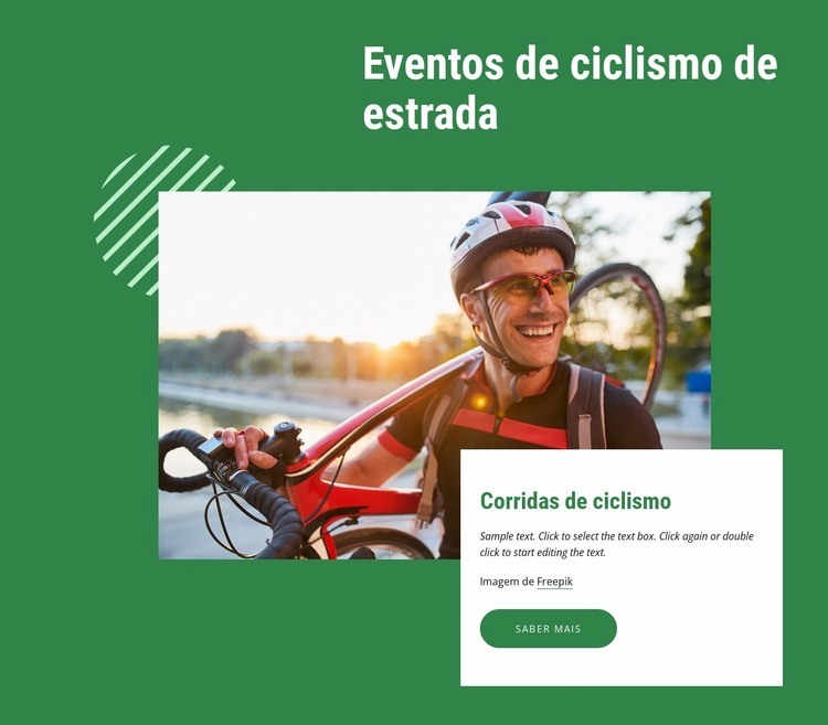Eventos de ciclismo para pilotos de todos os níveis Construtor de sites HTML