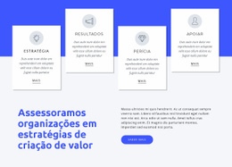 Design De Site Multifuncional Para Nós Ajudamos Organizações Globais