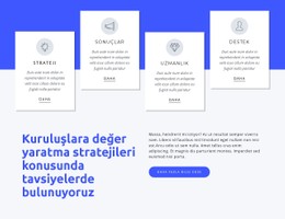 Küresel Organizasyonlara Yardım Ediyoruz Tek Sayfalı Web Sitesi