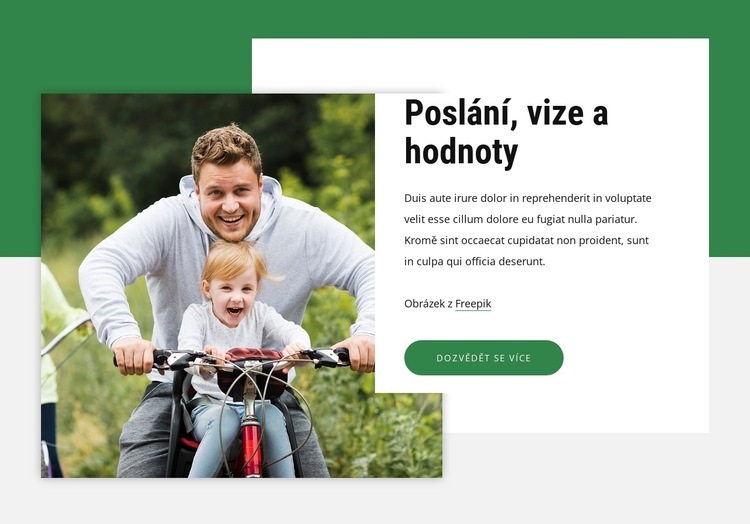 Hodnoty cyklistického klubu Šablona HTML