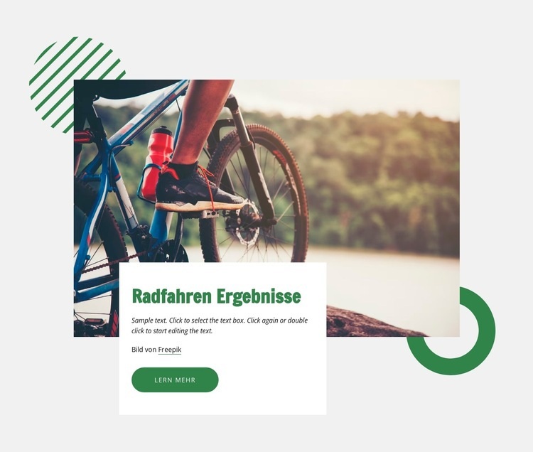 Radfahren für Anfänger Website Builder-Vorlagen