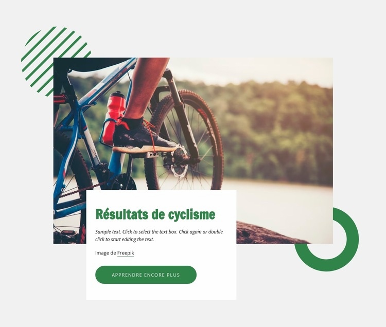 Cyclisme pour débutants Conception de site Web