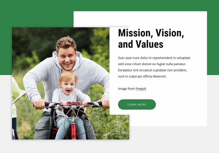 Cycling club values Html Website Builder