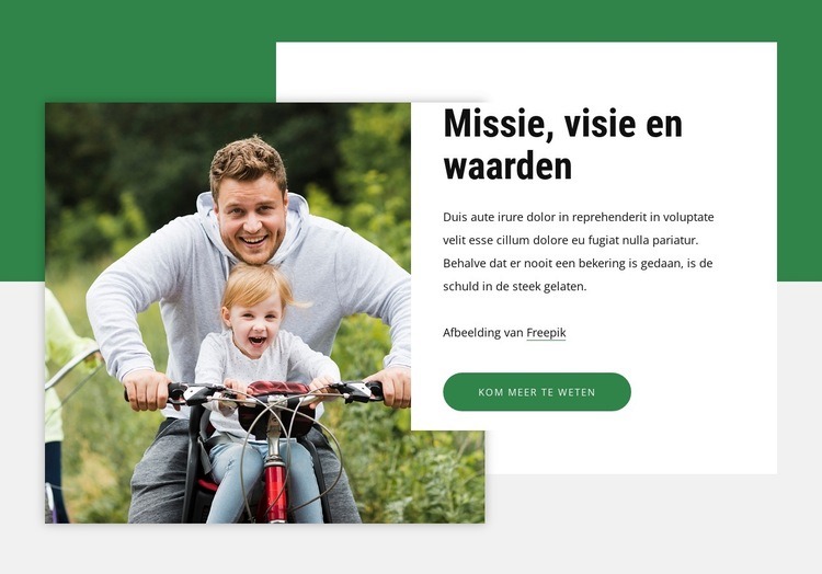 Waarden van de wielerclub Website ontwerp